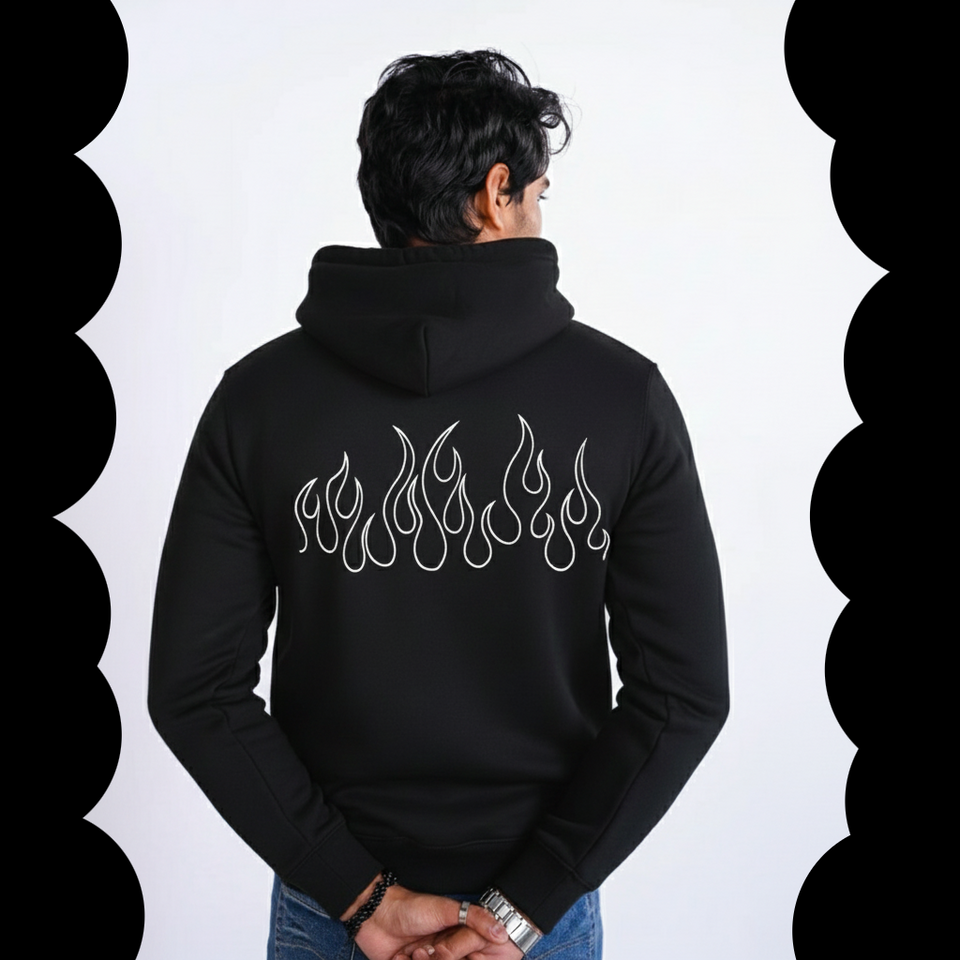 Flames Outline Hoodie