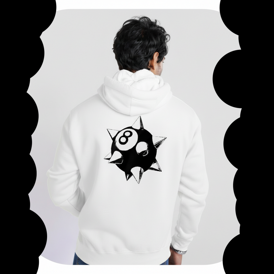 Spiky Ball Number 8 Hoodie