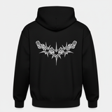 Black chain heart hoodie back - square