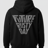 Black FUTURE RUSTY DAY hoodie back - square