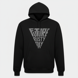 Black FUTURE RUSTY DAY hoodie front - square