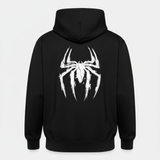 Black Spider-Man logo hoodie back - square