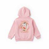 Pink Taz spinning hoodie back - square