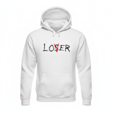White LOVER hoodie front - square