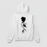 White rose hoodie back - square