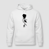 White rose hoodie front - square