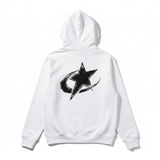 White star crescent hoodie back - square
