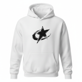 White star crescent hoodie front - square
