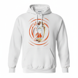 White Taz spinning hoodie front - square