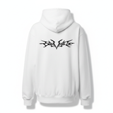 White tribal wings hoodie back - square