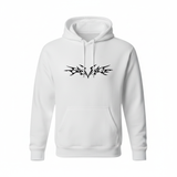 White tribal wings hoodie front - square
